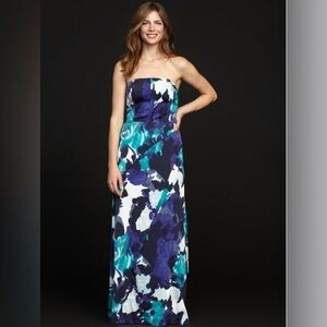 NWT BR strapless silk maxi dress
